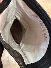 Vintage Via Spiga Black Woven Suede Leather Western Boots size 8.5