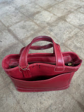 Vintage Coach Red Leather Bleecker Satchel Bag