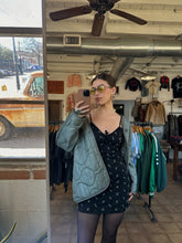 Vintage sage green quilted military liner