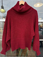 Vintage burgundy turtleneck sweater