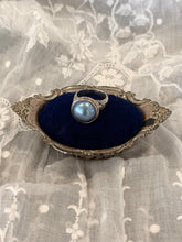 Vintage Sterling Silver Blue Mabe Pearl Ring | Size 7