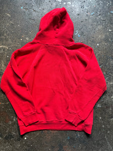 70’s bright red raglan hoodie | small