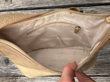 90’s Fossil metallic gold shoulder bag with gold tone hardware