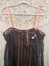 1920’s Black Silk Chiffon Step-In Romper | small