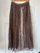 Vintage 70’s Brown Lace Open Front Skirt