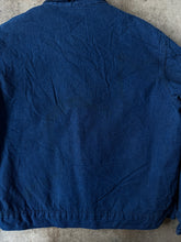 Vintage 70s Sears Dark-Wash Denim Workwear Jacket with Blanket Lining & Cord Collar|XL