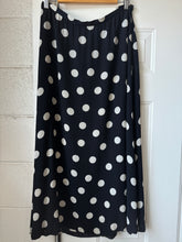 Vintage Polka Dot Black + White Maxi Skirt
