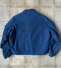 Vintage 70s Sears Dark-Wash Denim Workwear Jacket with Blanket Lining & Cord Collar|XL