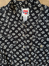 Vintage sheer star crop button up|medium