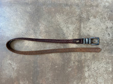 Vintage braided leather belt-medium