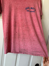 Vintage 70s Jack Mietz Fuel Service Red Ringer Distressed T-Shirt|Size S/M
