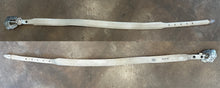 Vintage Cream Leather Western Ranger Belt with Engraved Silver Hardware