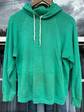 Vintage 70s Green Raglan Hoodie|Medium
