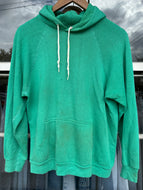 Vintage 70s Green Raglan Hoodie|Medium