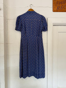 30’s 40’s cold rayon dress | small