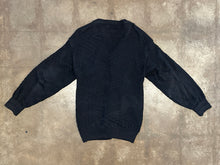 Vintage black knit cardigan|M