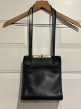 Vintage Brighton leopard print shoulder bag with black leather and braided straps