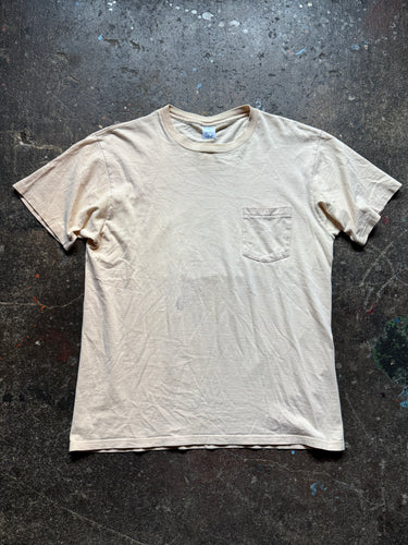 Vintage town craft tan blank pocket tee | XL