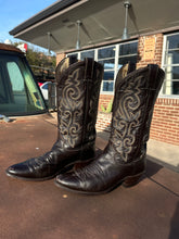 Vintage dark brown Justin cowgirl boots|size 8.5