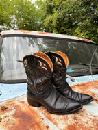Vintage 40’s 50’s Nocona Pee Wee Shorty Inlay Cowboy Boots | Womens 8.5-9