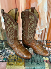 Vintage Tony Lama Brown Snakeskin Boots|9.5 D