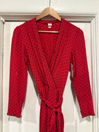 Vintage 70’s Red Polka Dot Wrap Dress | size 6