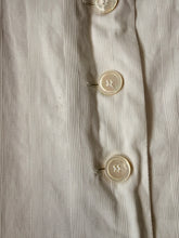 40’s 50’s White Cotton Button Front Midi Skirt w/ Utility Patch Pockets | small