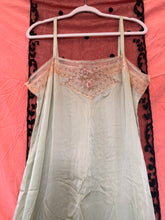 1920’s Green Silk Lace Slip Dress | M/L