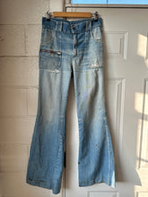 Vintage distressed flare jeans