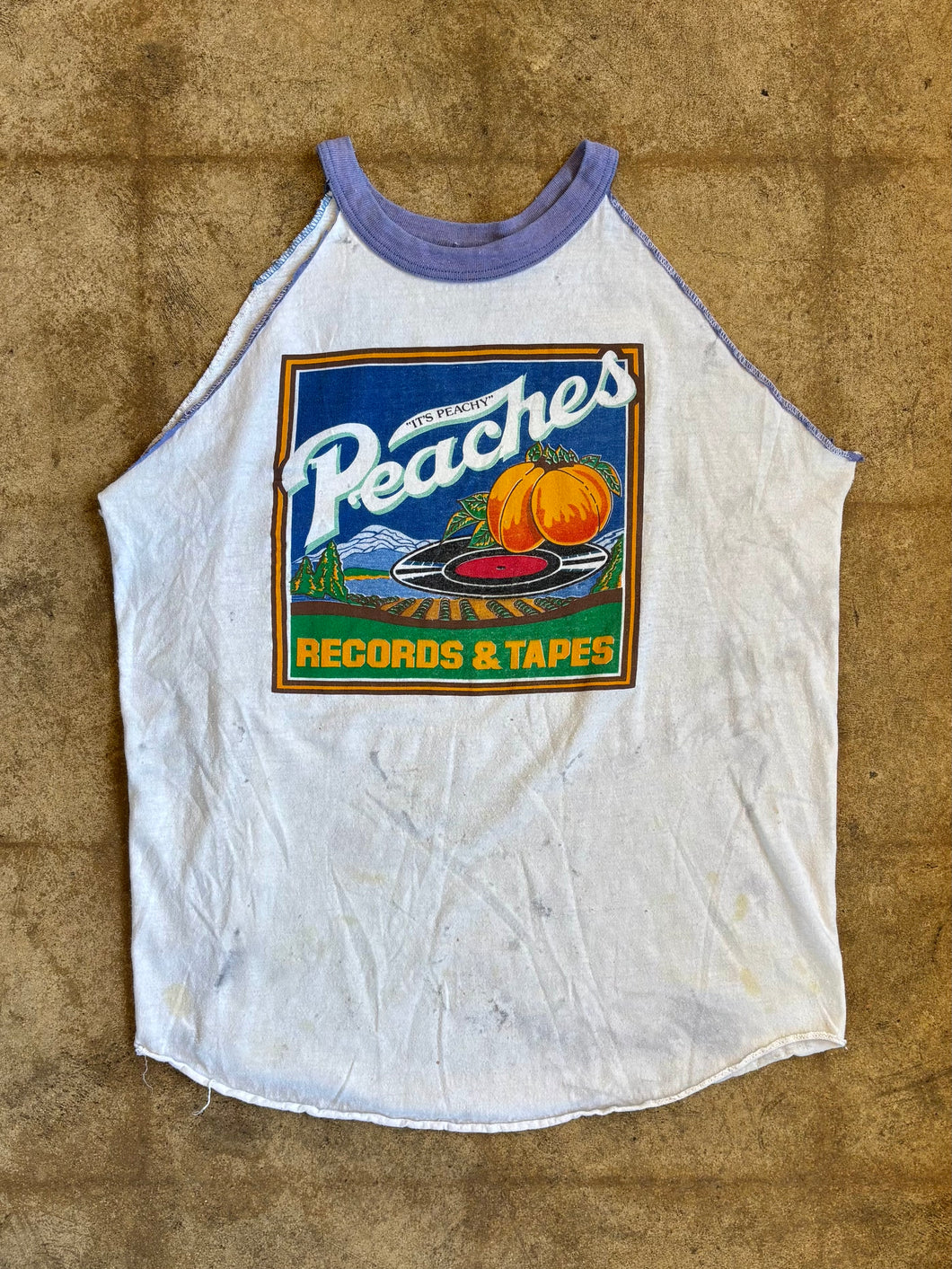 70’s 80’s Peaches Records Muscle Tee | Size Medium