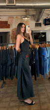 2002 Victoria’s Secret Black Silk Rose Embroidered Maxi Slip | M