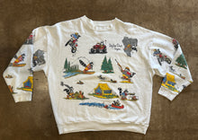 Vintage 80s/90s Skyline Drive Virginia All Over
Print Raccoon Sweatshirt|XL