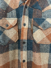 Vintage 70s Plaid Wool Blend Flannel Shirt|Medium