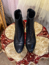 Vintage Grigiarancio black leather heeled ankle boots | 38