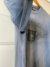 Vintage Harley-Davidson Eagle Wings Faded Blue Biker Graphic Tee|L