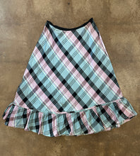Vintage 70s Princess Pat Plaid Midi Skirt|26”