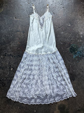 80’s Satin & Lace drop waist slip set | Medium