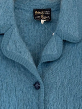 60’s Shaggy Blue Mohair Cardigan | Size Medium