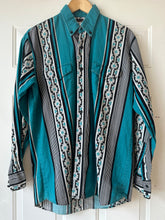 Vintage Western Geometric pattern Button Down|Medium