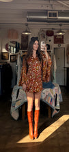 70’s Oops California Paisley Bell Sleeve Mini Dress | Sm/M