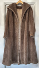 Vintage faux fur hooded trench coat