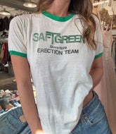 70’s 80’s SafTgreen Erection Team Ringer Tee | small