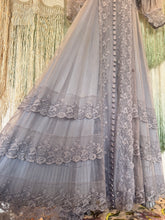 Rare! 30’s 40’s Lavender Net Lace Gown | xxs