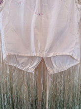 Antique Edwardian Cotton Lace Embroidered Corset Cover | Sm/M