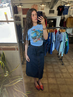 Vintage Charlotte Ford Long Denim Skirt|S