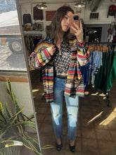 Vintage sheer star crop button up|medium