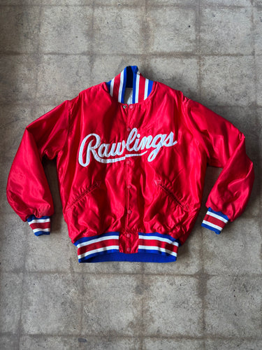 Vintage Rawlings Satin Bomber Jacket | Tag size Large