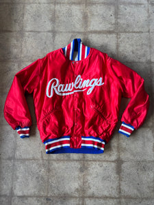 Vintage Rawlings Satin Bomber Jacket | Tag size Large