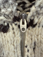 Vintage 70’s Cowichan Reindeer zip up hand knit sweater | sm/m