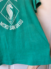 Sea School MCRD San Diego Vintage Tee Seahorse/anchor graphic|S